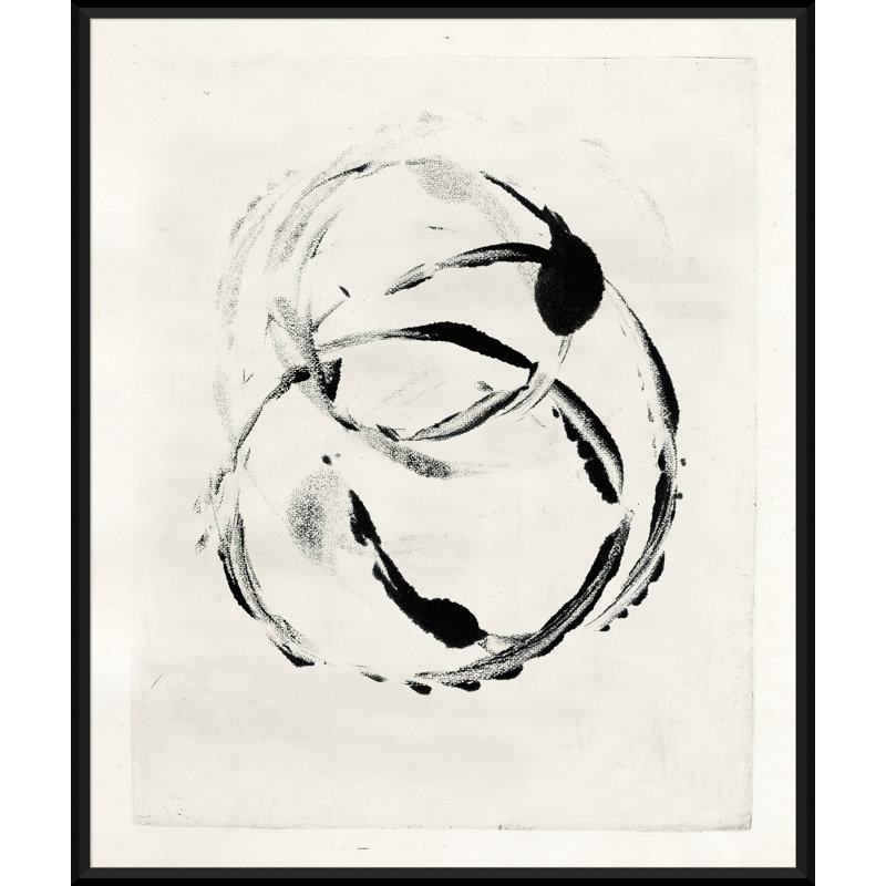 Mid-Century Homage - Peinture encadrée sur papier, H 25 po x l 21 po x P 1,75 po
