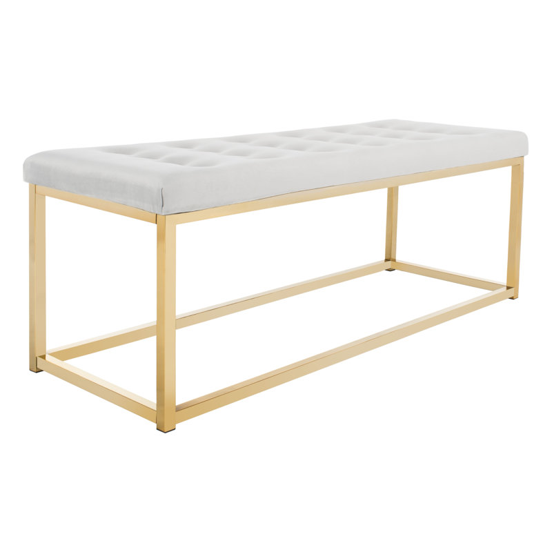 Banc rembourré Hayse, gris