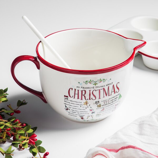 Pioneer Woman Christmas Wishful Winter 3 Piece Ceramic Mixing Bowl Set  Limited