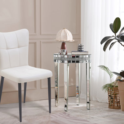 Table de petit déjeuner à miroir ronde Artisanal