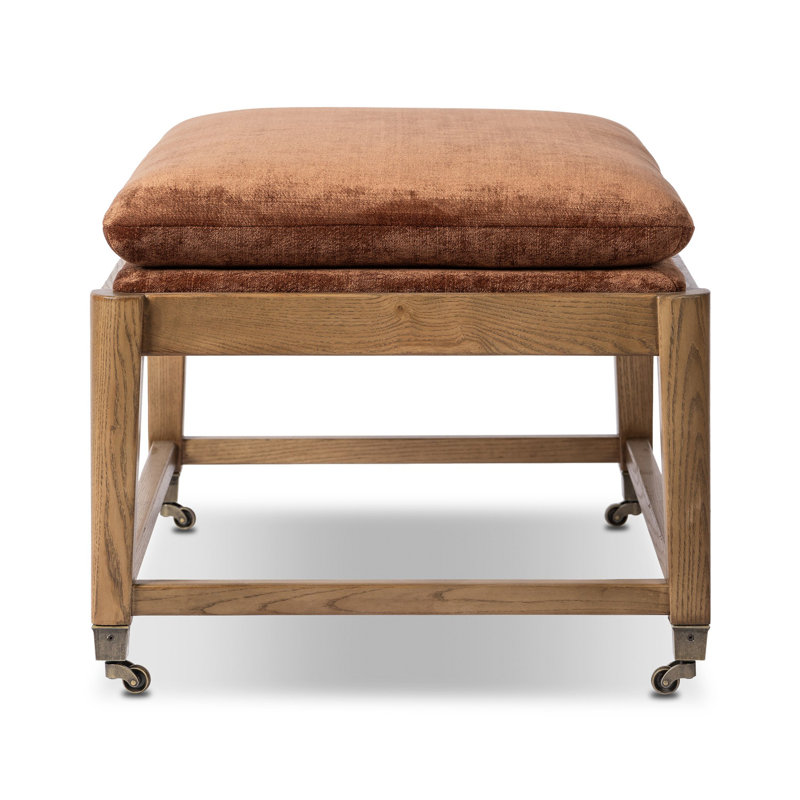 Eleanor Upholstered Stool, Brown