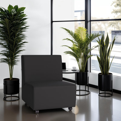 Fauteuil mobile rembourré Pro Series - noir