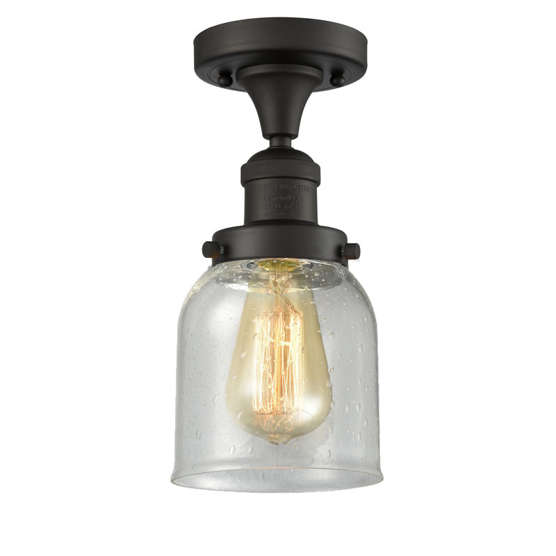 Norberto Glass Semi Flush Mount, Oil Rubbed Bronze