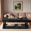 Table basse rétro avec pieds de colonne de vase, placage de pin et tablette inférieure-1113257526