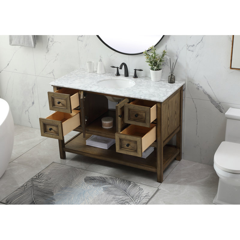 Ensemble de meuble-lavabo simple 48 po Bonsai, Bois flottant