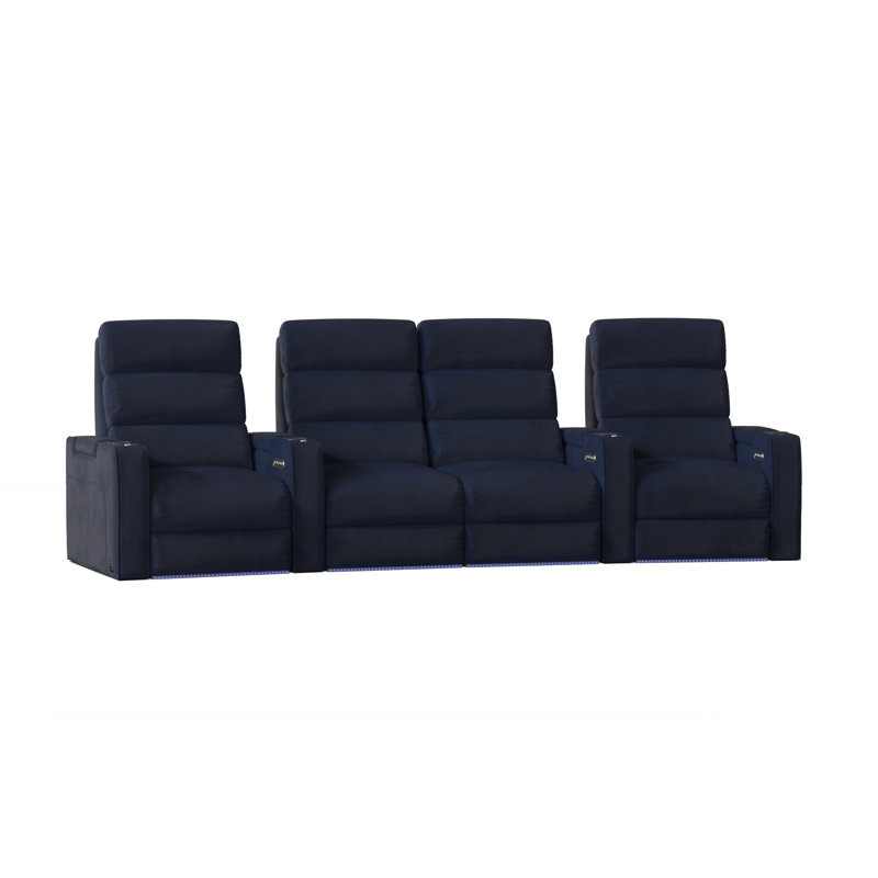 Rangée de cinéma maison Dream HR Series (rangée de 4), Océan Smartsuede