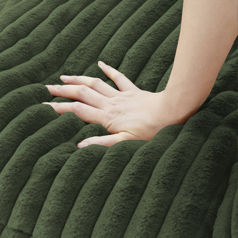 Oversized Compression Corduroy Foam Bean Bag Chair, Green