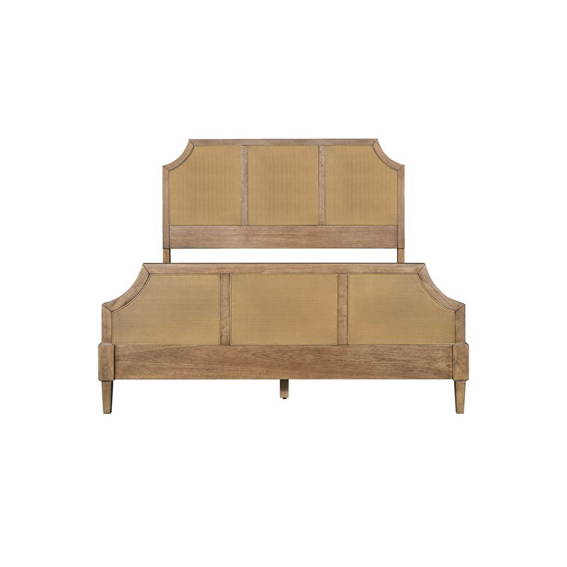 Woven Cane Platform Bed