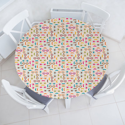 East Urban Home Colorful Fitted Round TableclMulticolor 77541