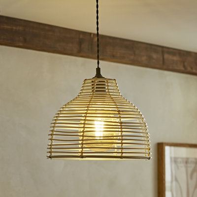Hojovice 31cm Bamboo/Rattan Bowl Pendant Shade
