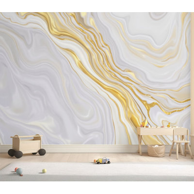Wall Mural Peel and Stick Wallpaper Luxury Gold Marble Panoramic Marbling design for invitation headers Self-Adhesive Removable Contact Paper Wall Decor for Living Room Bedroom 69"H x 96"W