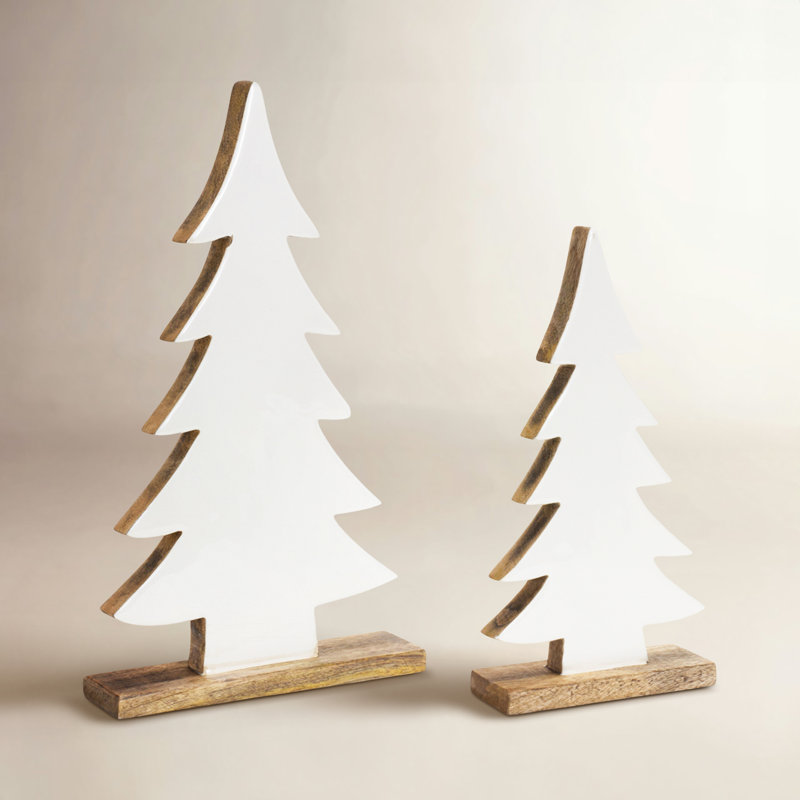 Pin sur base en bois naturel (ensemble de 2)
