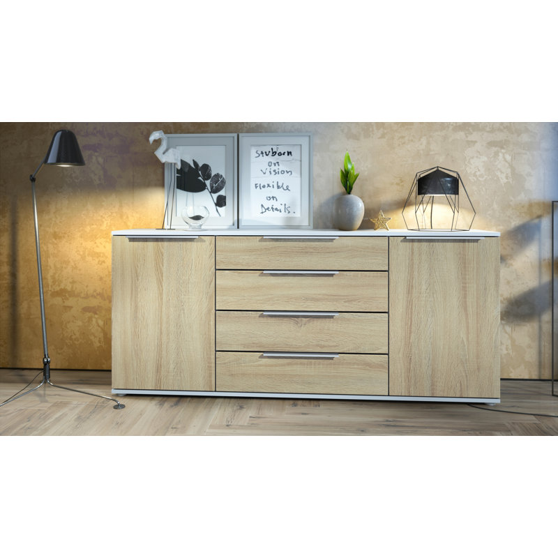 Adans 166.5cm Sideboard, Rough-cut Oak