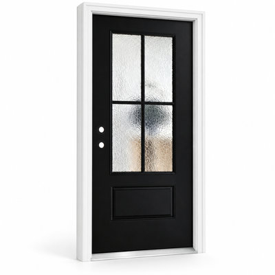 Anwickjeff Fiberglass and Polyester Fill Hinged Front Entry Door