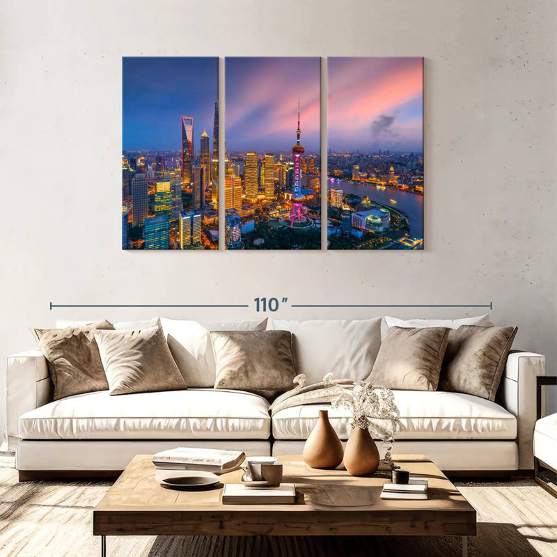 Rorry Shanghai Aerial View, 48" H x 74" W