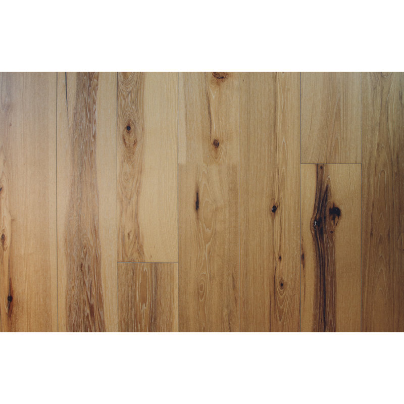Revêtement de sol en bois d’ingénierie à longueur variable de bois d’ingénierie 0,5" x 7,5" large hickory The Hills