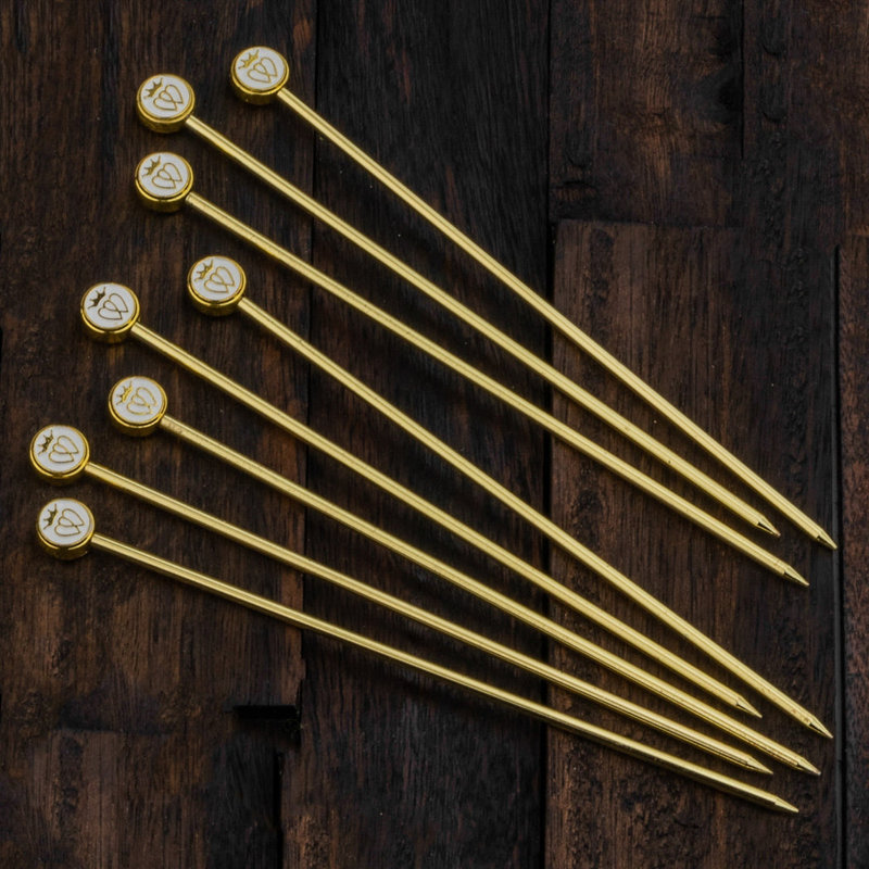 Paquet de 8 choix de cocktails XL Luckenbooth (cuivre dans une boîte cadeau), Doré