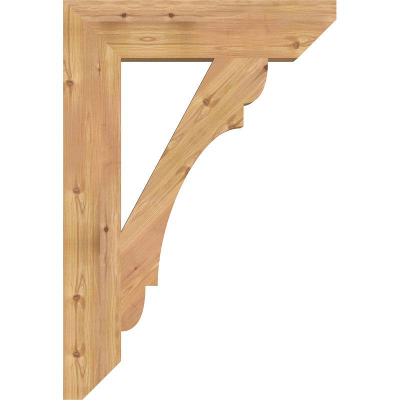 Support en bois / corbeau, Cèdre rouge de l'Ouest (lisse), H 38 po x l 5,5 po x P 26 po