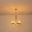 Lustre de transition à 5 lumières de 62 cm (24,4 po) en forme de roue de chariot avec abat-jour en verre et globes
