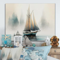 Sailboat Anchored - Print on Canvas