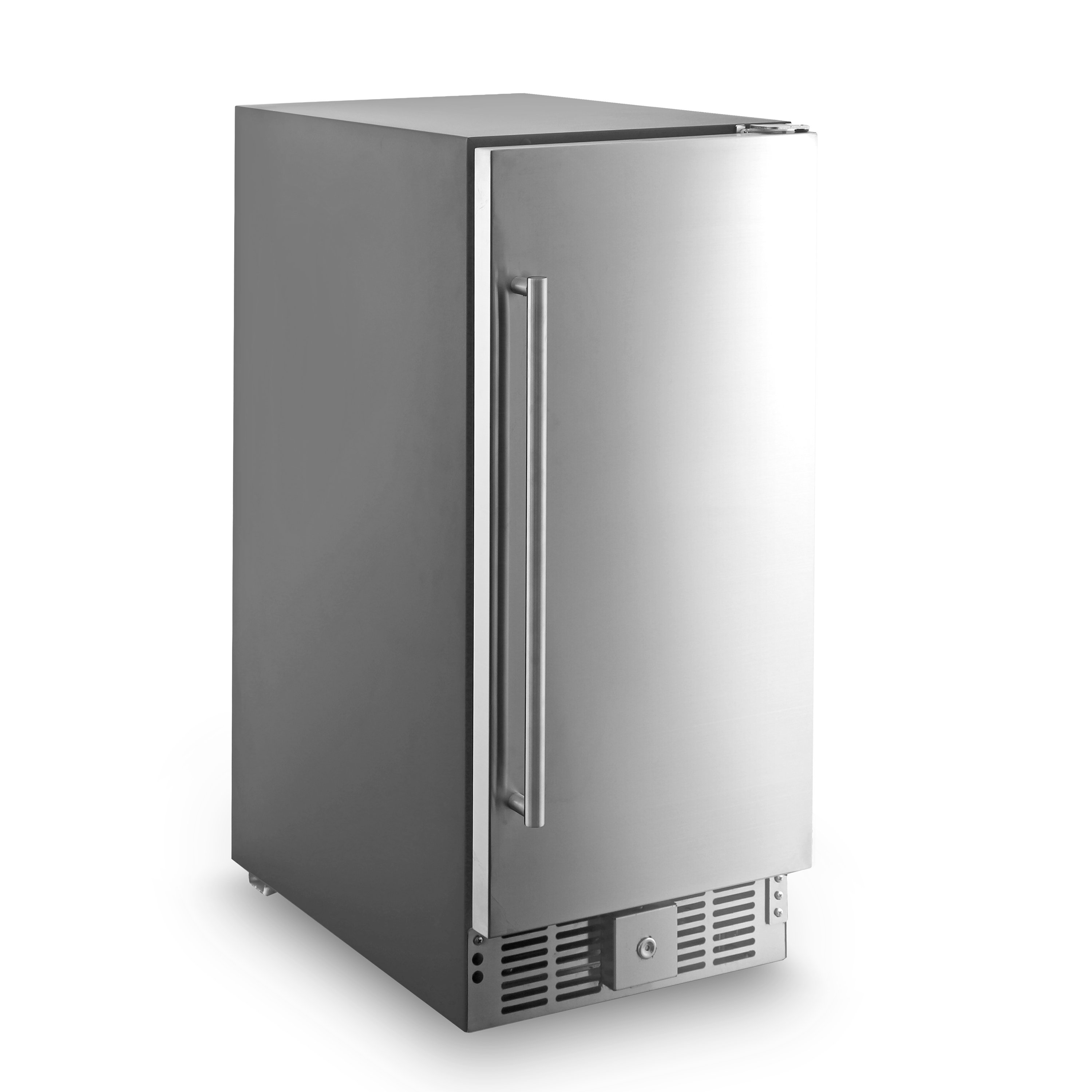 Deco Chef 15-inch Under Counter Mini Fridge, Stainless Steel Finish, Adjustable Thermostat