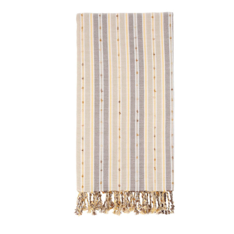Turkish Cotton Ultra Light Beach Towel, Beige