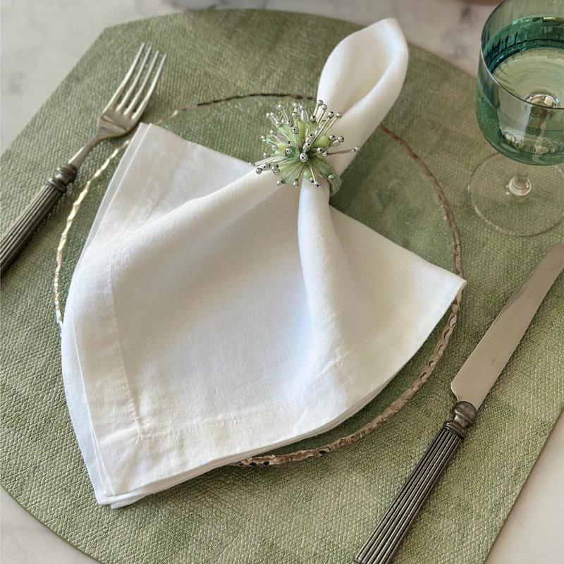 New Luster Eliptic Placemats, Sage