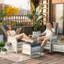 Outdoor Lounge Chair with Ottoman-1107382393