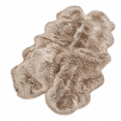 Tapis taupe en peau de mouton Chatterton