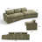 Boneless 133.9" Pure Sponge Soft Seat Sofa-841448425