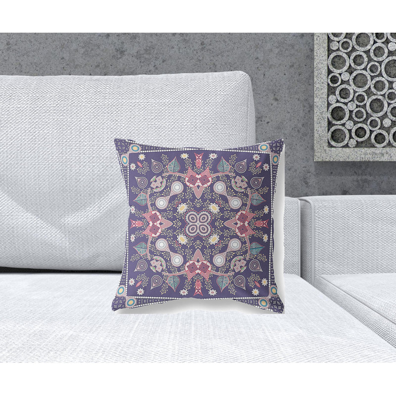 Coussin décoratif, 16 po x 16 po, Mauve cachemire