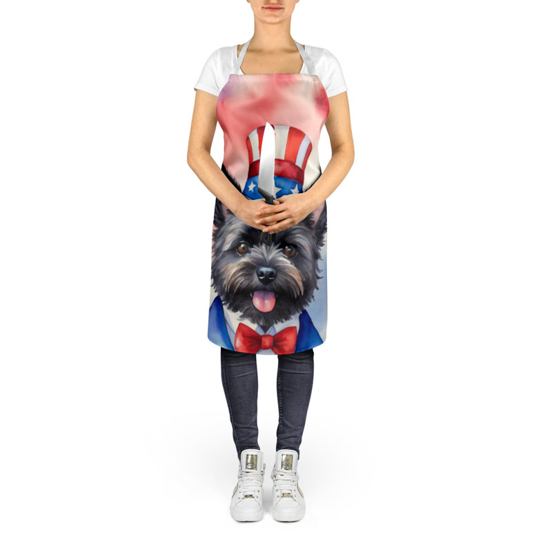 Patriotic American Apron, Black Cairn Terrier