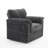 33" Swivel Barrel Chair, Upholstered Armchair With Side Pockets-1235615187