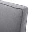 Tissu gris de 50 po revêtu de tissu gris, structure en bois massif durable, lin doux et style élégant pour votre espace de design contemporain