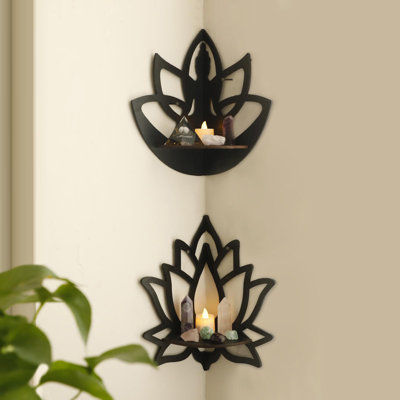 Ensemble de 2 tablettes flottantes de Bouddha Lotus