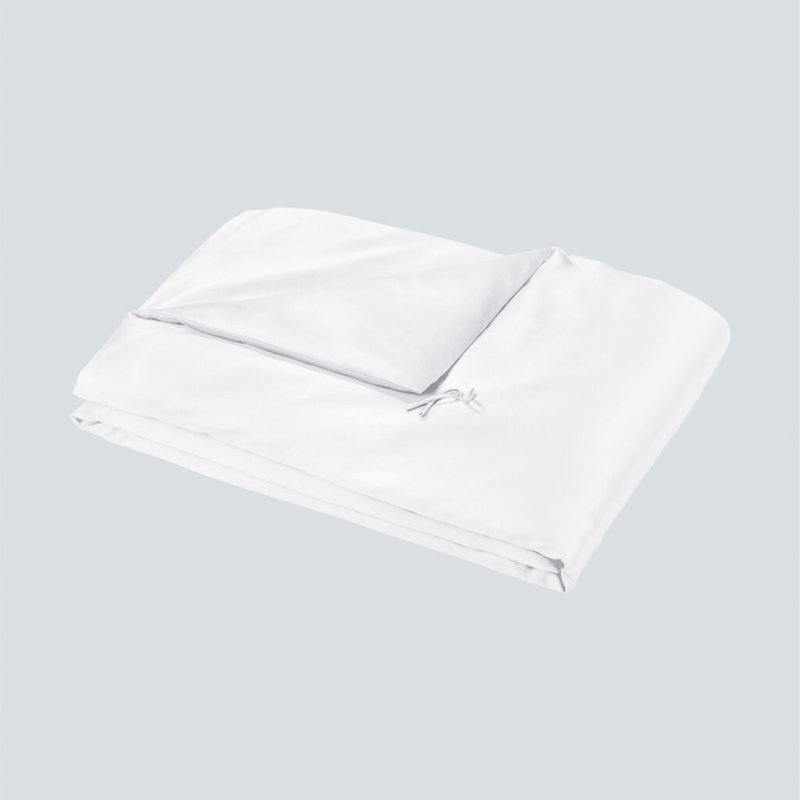 Jeté en soie blanc