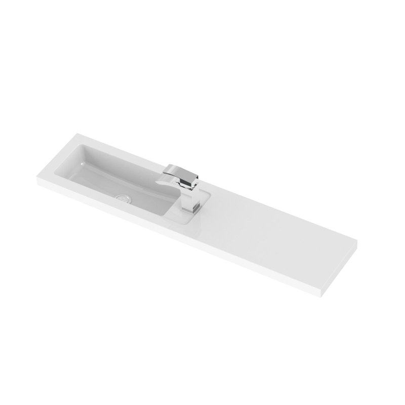 Caillen Bathroom Vanity with Basin, Gloss White