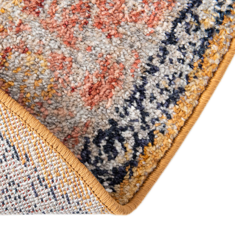 Alkire Oriental Area Rug, Octagon 5' x 5', Yellow