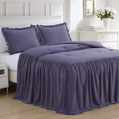 Sinclair French Country Chic Ruffle Skirt Bedspread Set