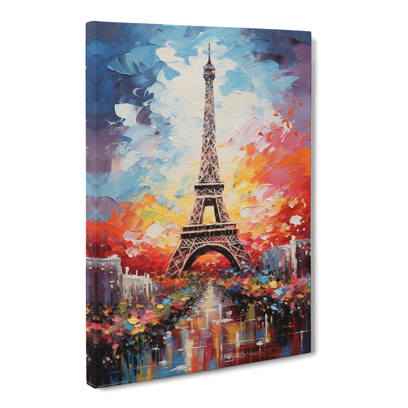 Eiffel Tower Action Painting No.3 - Print, 60cm H x 40cm W x 3cm D