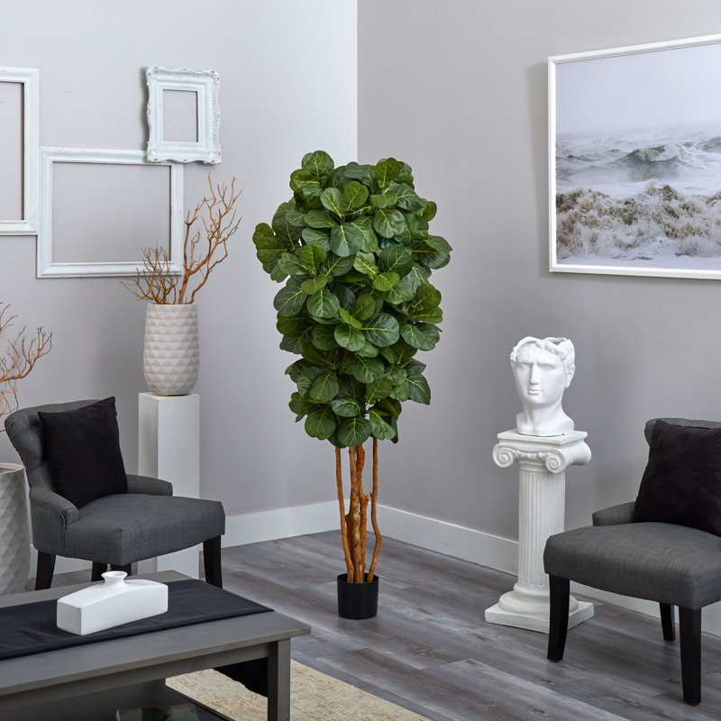 72'' Faux Fiddle Leaf Fig Tree in Planter