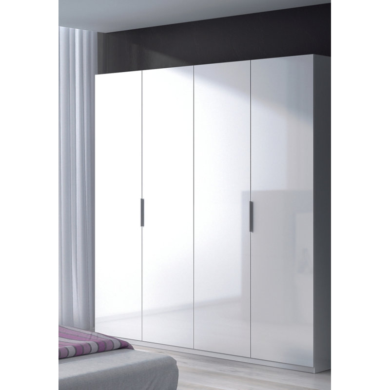 Cassadee 4 Door Manufactured Wood Wardrobe
