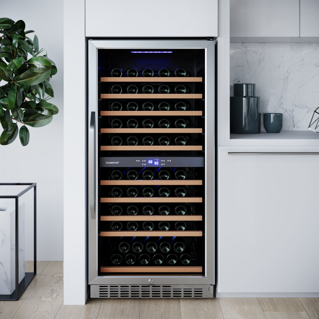 EdgeStar Dual Zone 23.44'' 101 Bottle Wine Refrigerator with Reversible Door EdgeStar