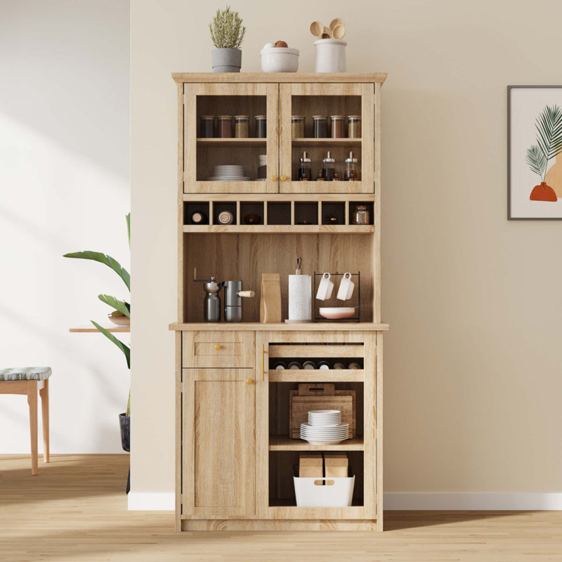 Buffet autoportant avec rehausse Farmhouse, Naturel