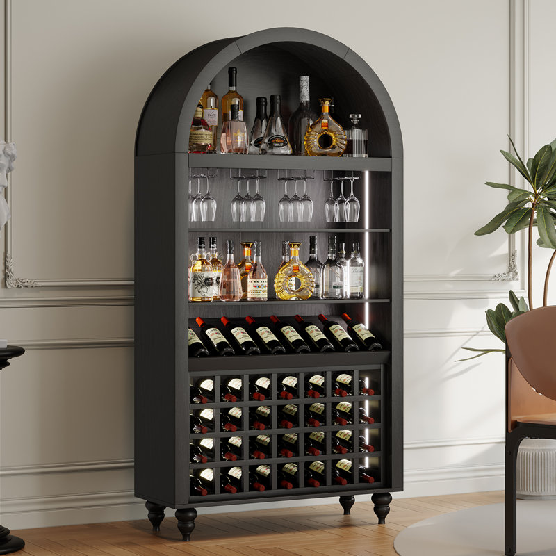 89.9cm Bar Cabinet, Black