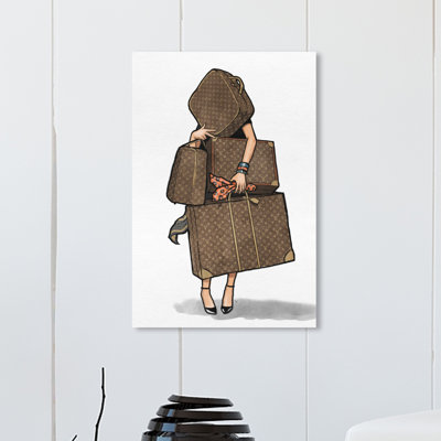 " Bags, Bags, Bags- Orange I " Painting Print
