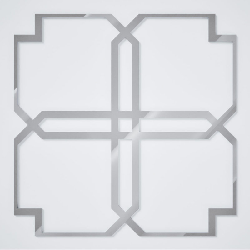 Petits panneaux muraux décoratifs en acrylique Englewood, petit, l 11 3/8 po x H 11 3/8 po x T 1/8 po, gris, Gris