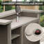 Chariot-bar d'extérieur en aluminium avec rangement PE