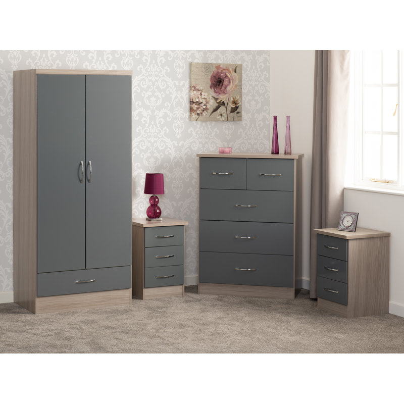 Cascio 4 Piece Bedroom Set, Grey