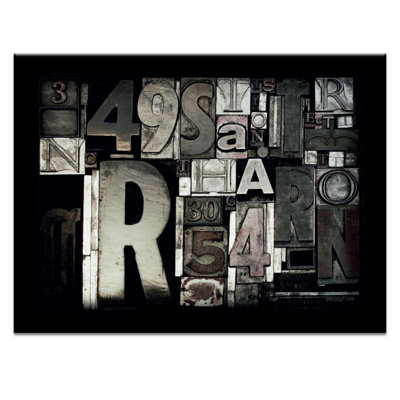Custom Type by Steve Leadbeater - Wrapped Canvas Print